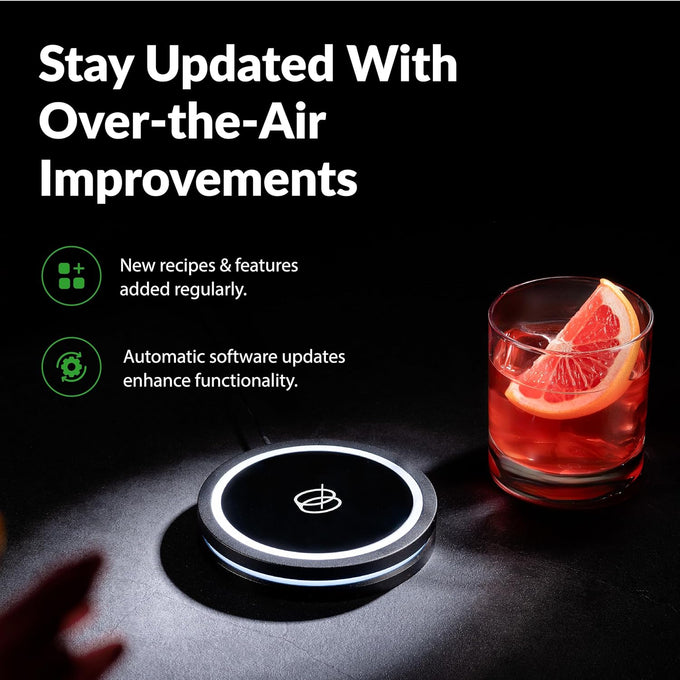 Barsys Smart Coaster 2.0 (Black) – Portable Cocktail Maker & Drink Mixer