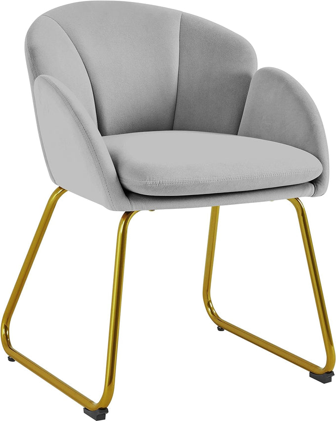 Yaheetech Flower Shape Vanity Chair with Petal Armrests, Green