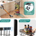 5 Tier Rotating Kitchen Storage Cart, Fruit Vegetable Potato Rack Stand