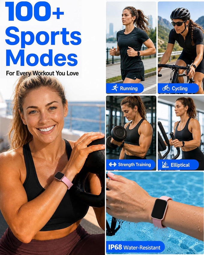 MorePro Fitness Tracker Watch with 24/7 Heart Rate/Blood Pressure Monitor