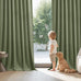 StangH Sage Green Velvet Curtains 108 Inches 2 Panels for High Ceilings