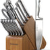 Astercook Knife Set 15 Piece German Steel Kitchen Knife Block Set