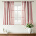 DriftAway Farmhouse Curtains for Living Room Vertical Striped Linen Curtains Semi Sheer Light Filtering Grommet Window Treatments, 120 Inches Long, 2 Panels, Jean Navy on Beige