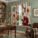 jinchan Beige Boho Floral Blackout Curtains 63 Inch Grommet 2 Panels