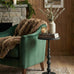 25" End Table, Art Deco Martini Side Table for Living Room, Black