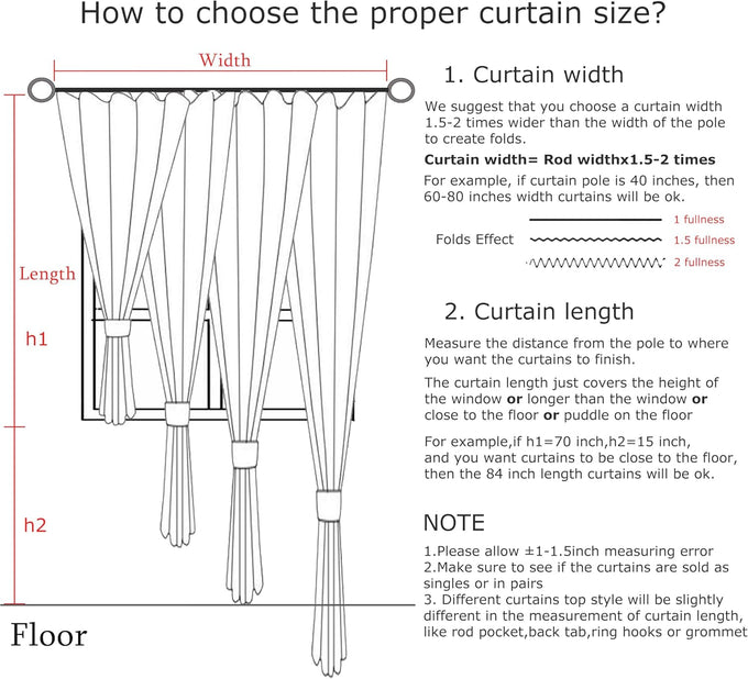 Vision Home White Pinch Pleated Semi Sheer Curtains 60Wx90Lx1