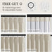 Topfinel 108 Inch Long Pinch Pleated Blackout Curtains for Living Room, Natural Linen Thick Linen Pleat Drapes for French Door Decoration, Cozy Rustic American Window Treatment Cream Beige 52"W*108"L