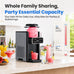 Slushie Machine for Home, Ice Cream Maker, 6 Presets, No Ice Needed, Black
