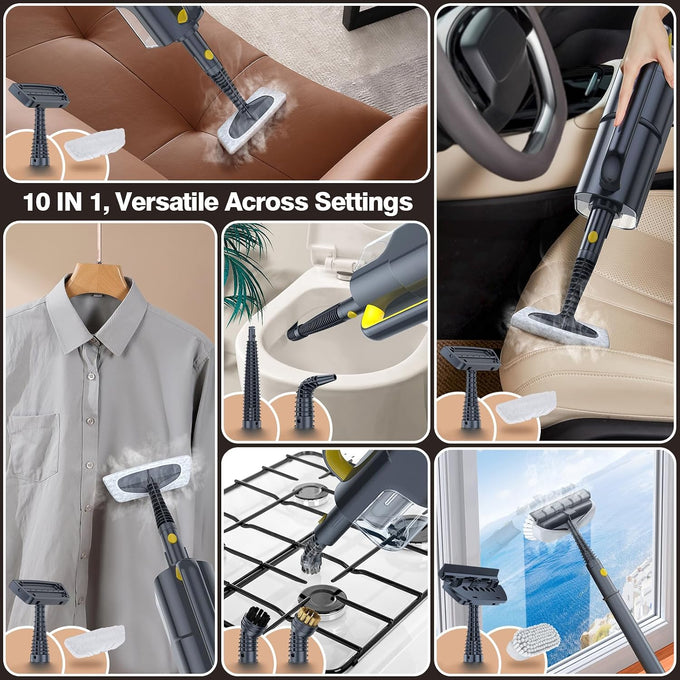 10-in-1 Steam Cleaner, Detachable Handheld Steam Mop for Multi-Surface