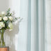 jinchan Linen Curtains 84" Charcoal Grey Stripe on Beige Back Tab 4 Panels