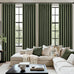 MIULEE Olive Green Pinch Pleated 100% Blackout Linen Curtains 40x84 Inches