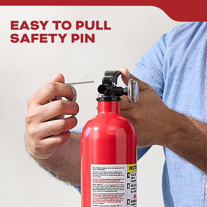 Kidde Fire Extinguisher for Home, 1-A:10-B:C, Dry Chemical Extinguisher, Red, Mounting Bracket Included, 4 Pack