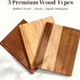 Book Cutting Board Set with Wooden Stand for Home Cooks
