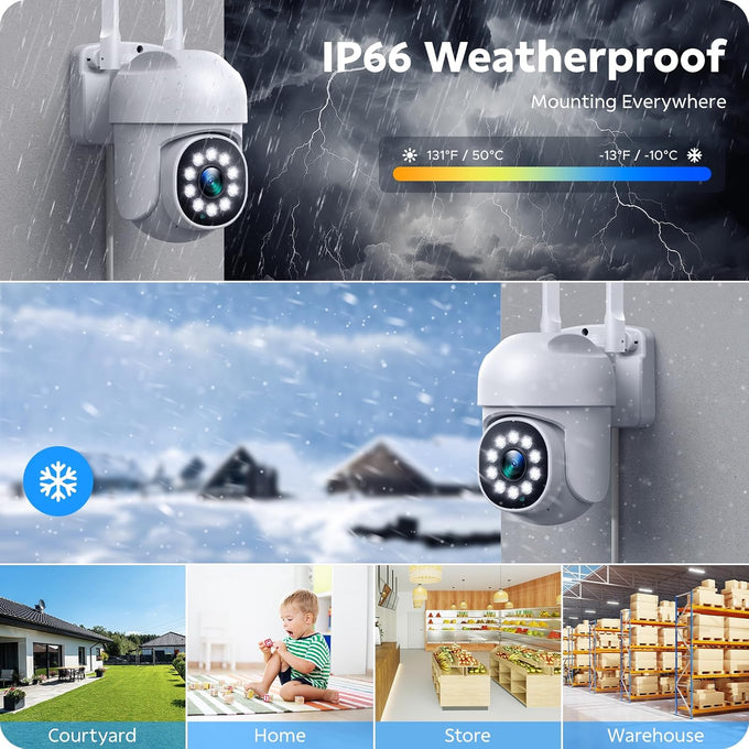 CAMCAMP Wireless Security Camera Outdoor WiFi Pro for Home 24/7 Recording