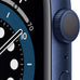 Apple Watch Series 6 (GPS, 44mm) - Blue Aluminum Case with Deep Navy Sport Band (Renewed)