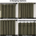Faux Linen Extra Wide Curtains (1 Panel) - 100W X 108L, Khaki Green