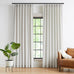 Kayne Studio Grayish White Velvet Pinch Pleated Back Tab Curtains 112 Inch