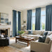 Stone Blue Velvet Curtains 120 inches for Living Room Luxury Room Darkening Grayish Blue Curtain Elegant Bedroom Thermal Insulated Modern Heavy Soft Soundproof Rod Pocket Window Drapes Set of 2 Panel