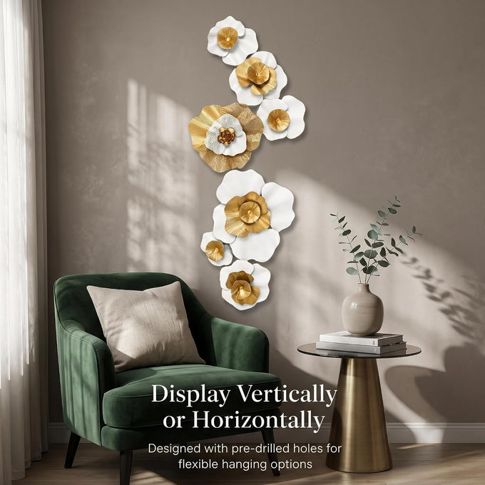 Tevqemi Large 3D Metal Wall Decor, Nature-Inspired Design