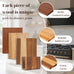 Book Cutting Board Set with Wooden Stand for Home Cooks