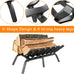 Mr IRONSTONE Fireplace Grate 21 inch Solid Steel Heavy Duty Fireplace Log Grates 3/4" Bar Grates Outdoor/Indoor Wrought Iron Burning Rack Holder
