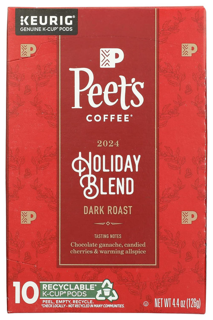 Peet's Coffee Coffee Pods, Medium Roast, Holiday Blend, 60 K Cups