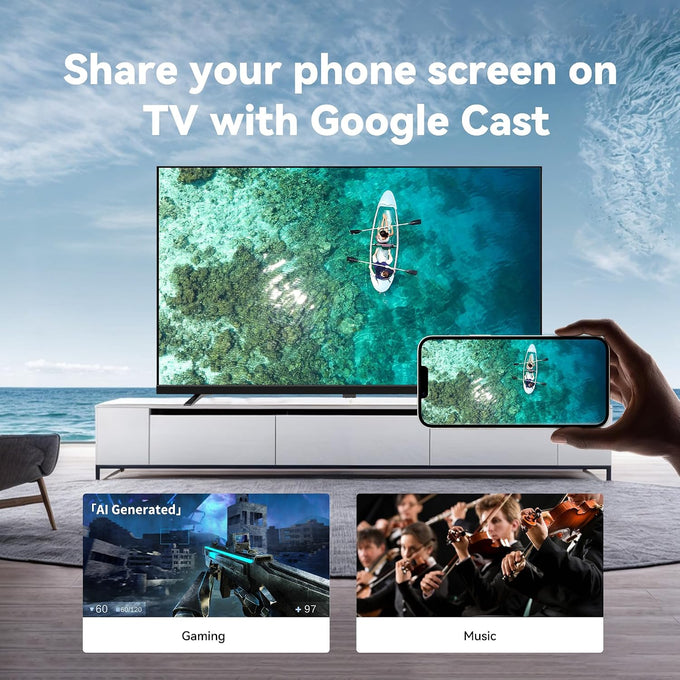 FPD 40-inch Smart TV, 1080p Full HD Google TV, HDR10, Dolby Audio (CG40-P3)