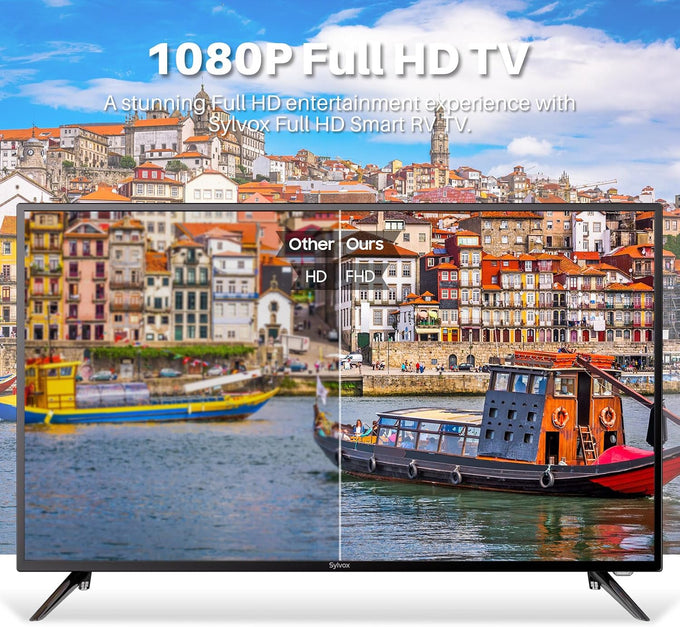 SYLVOX 40 inch RV TV, 12V TV for RV Camper, 1080P Smart TVs Flat Screen