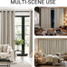 ChrisDowa Linen Drapes for Bedroom & Living Room 100% Blackout Curtains 96"