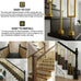 Glossy Gold Wrought Iron Stair Plain Balusters for Interior, 1/2" X 44" Square Metal Spindles for Stairs, Upgrade and Decorate Stairs (10)