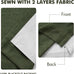 MIULEE Olive Green Pinch Pleated 100% Blackout Linen Curtains 40x84 Inches