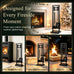 FEED GARDEN 5-Piece Fireplace Tool Set, 30" One-Piece Stand, Wrought Iron