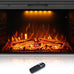 Electric Fireplace Insert Trim Kit for 40 inch Fireplace Electric Inserts, Metal Construction Plates, Black-B09R2114SG