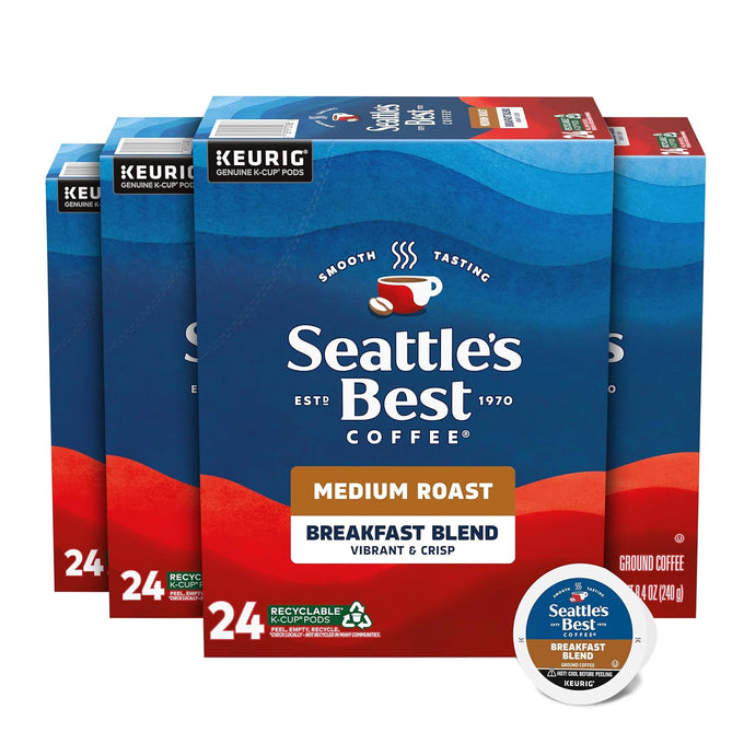 Seattle's Best Coffee K-Cup Pods House Blend Medium Roast, 6 Boxes 60 Pods