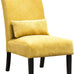 Roundhill Furniture Red Pisano Chenille Fabric Armless Contemporary Accent Chair with Matching Kidney Pillow