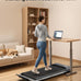 WELLFIT Walking Pad Treadmills with Handle, 10% Incline Treadmill for Home