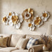 Tevqemi Large 3D Metal Wall Decor, Nature-Inspired Design