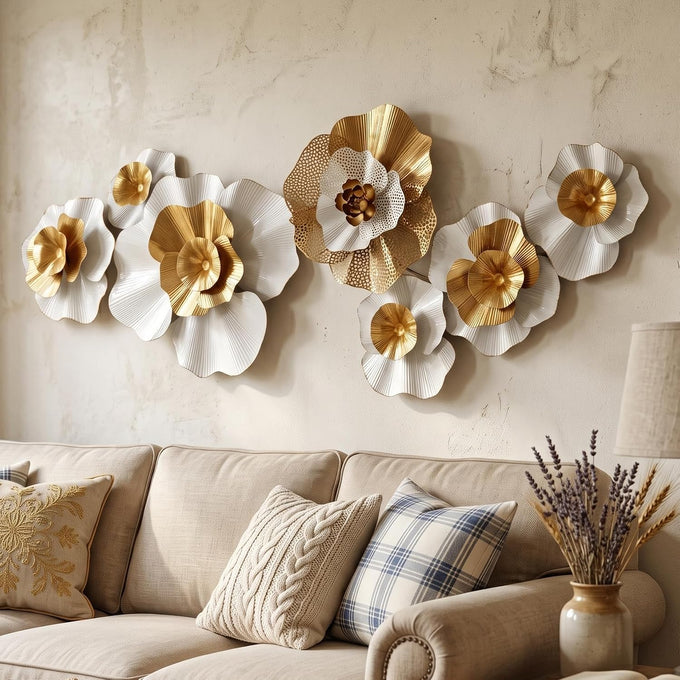 Tevqemi Large 3D Metal Wall Decor, Nature-Inspired Design