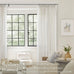 TWODRAPES 90 Inch Pinch Pleated Linen Textured Curtains 2 Panels, Natural
