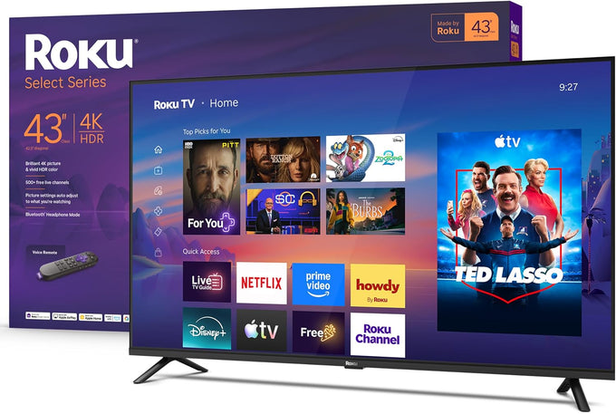 Roku 43-Inch Select Series Smart TV 2026-4K (2160p) HDR TV - RokuTV
