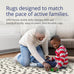Abani Neutral Collection Cream Area Rug 4' x 6' for Living Room, Bedroom - Modern Design - Durable & Easy to Clean