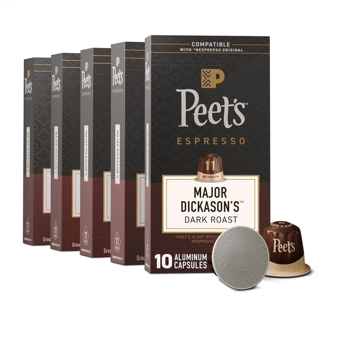 Peet's Coffee Espresso Capsules, Dark Roast, Ristretto, 100 Count
