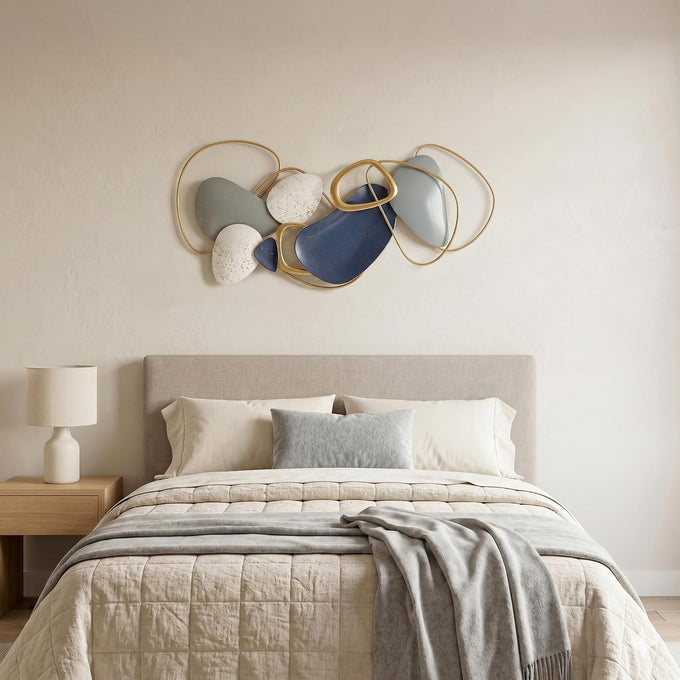 Axioglo 40" Large Wall Decor,3D Abstract Metal Wall Art for Living Room