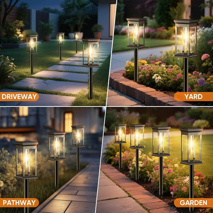 Solar Pathway Lights Outdoor Waterproof – 12 Pack Bright Solar Powered Garden Lights with Auto On/Off, IP65 LED Landscape Lighting for Walkway Patio Lawn Yard Decor