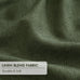 MIULEE Olive Green Pinch Pleated 100% Blackout Linen Curtains 40x84 Inches