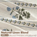Floral Pinch Pleated Linen Curtains,Blue & Beige White,40" W x 96" L