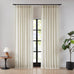 Hillcrest Soft Pink Pinch Pleated Linen Semi Sheer Curtains 120 Inch Long