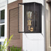 Outdoor Wall Light Fixture, Brass Exterior Wall Lantern, Waterproof Outdoor Wall Sconce Front Porch Light with Unique Door Design for Garage Garden Patio Staircase Balcony
