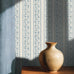NuWallpaper x Morris & Co. Rosehip Stripe China Blue Peel and Stick Wallpaper, MCS6609