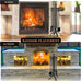 Gtongoko 32" Fireplace Tools Set, 5-Piece Solid Wrought Iron with Stand